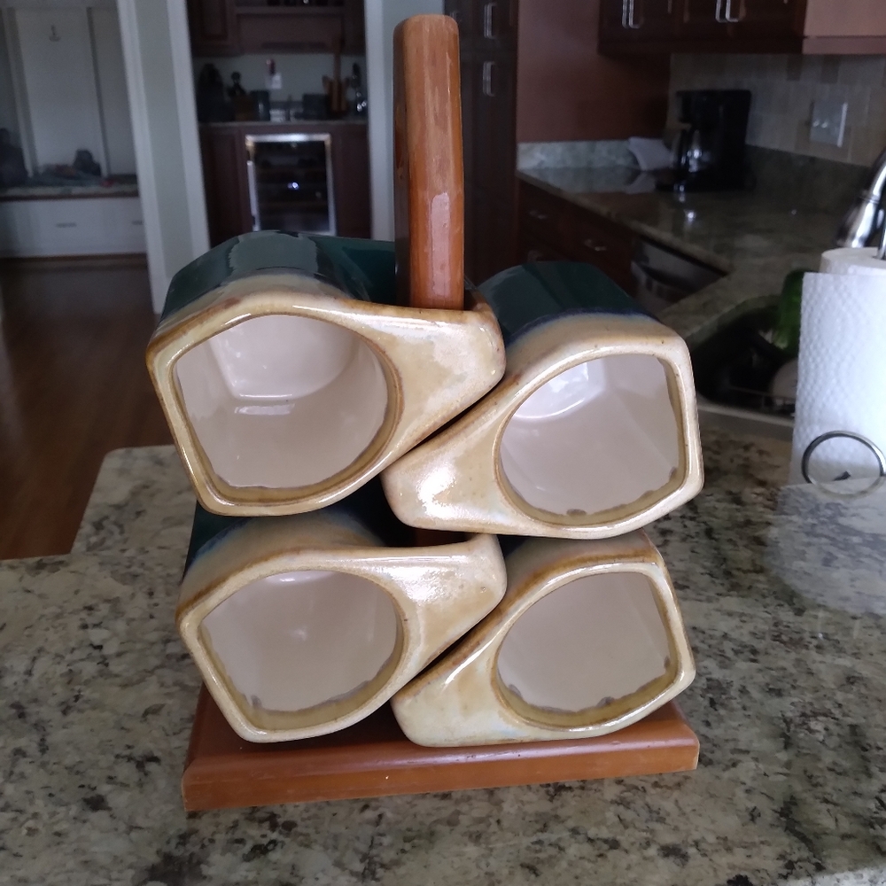 Custom pottery coffee mug set